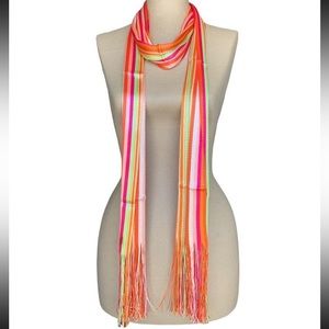 Y2K NEON Slinky Scarf Multi Color Fringe